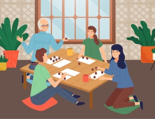Bingo na internet com famí­lia e amigos